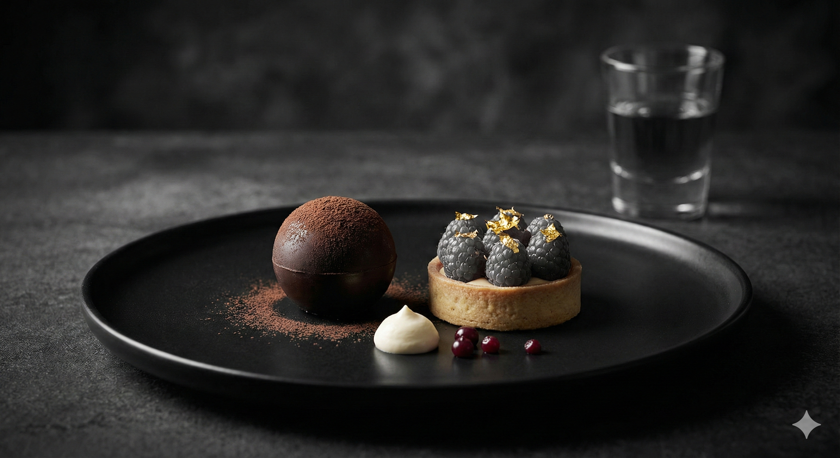 Gourmet dessert pairing from exclusive restaurant